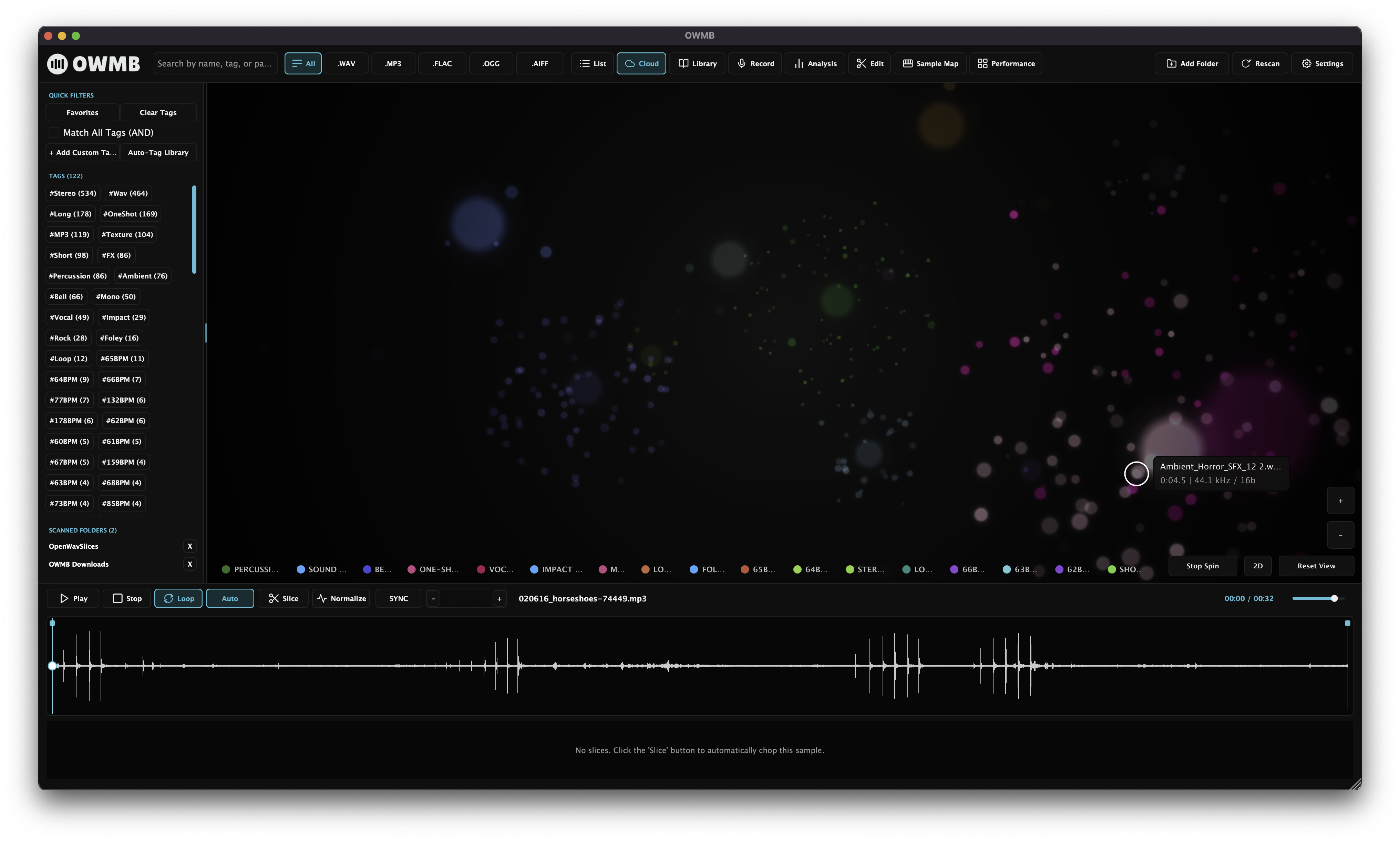 OWMB 3D Sample Cloud Constellation