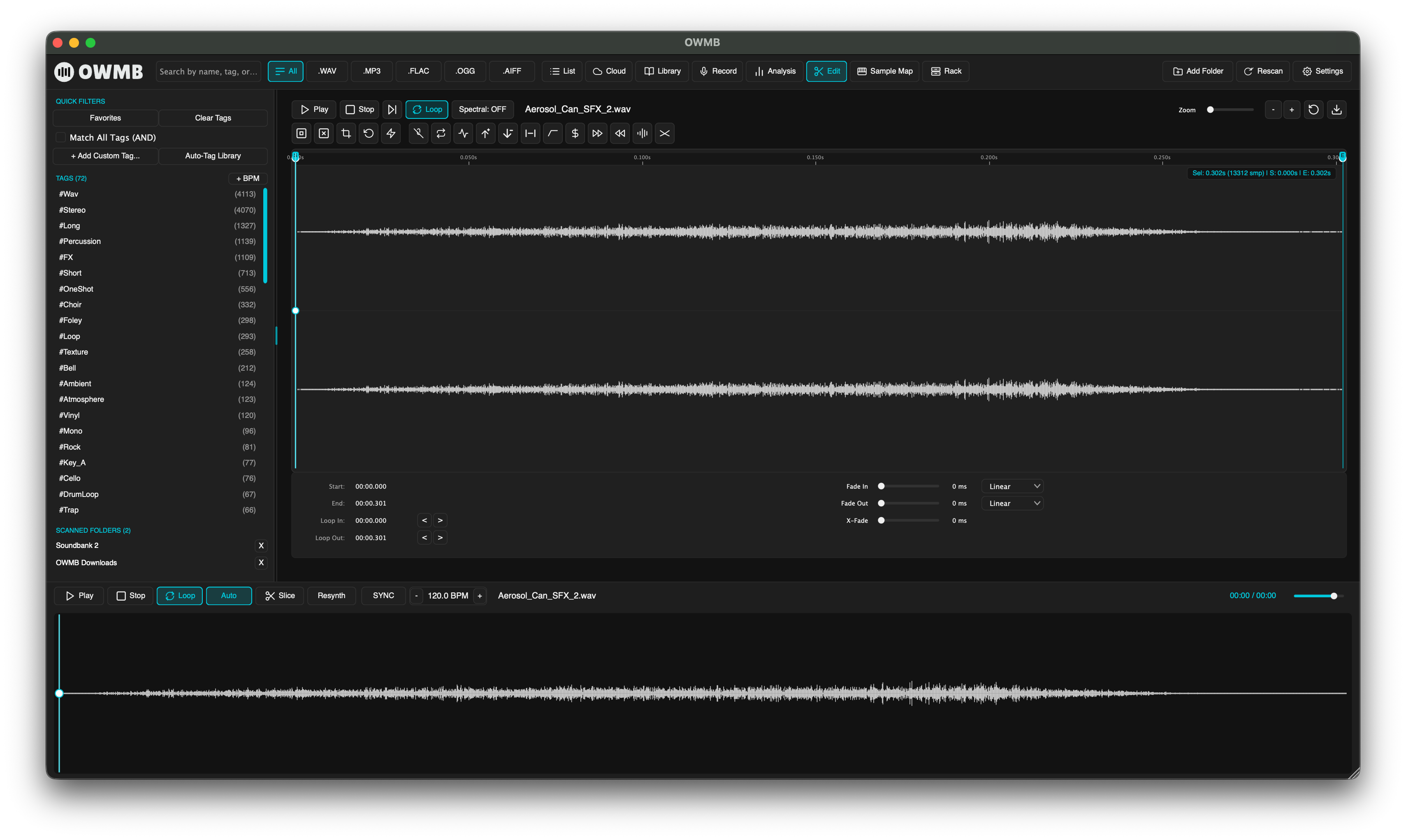 OWMB Waveform Editor & Slicer