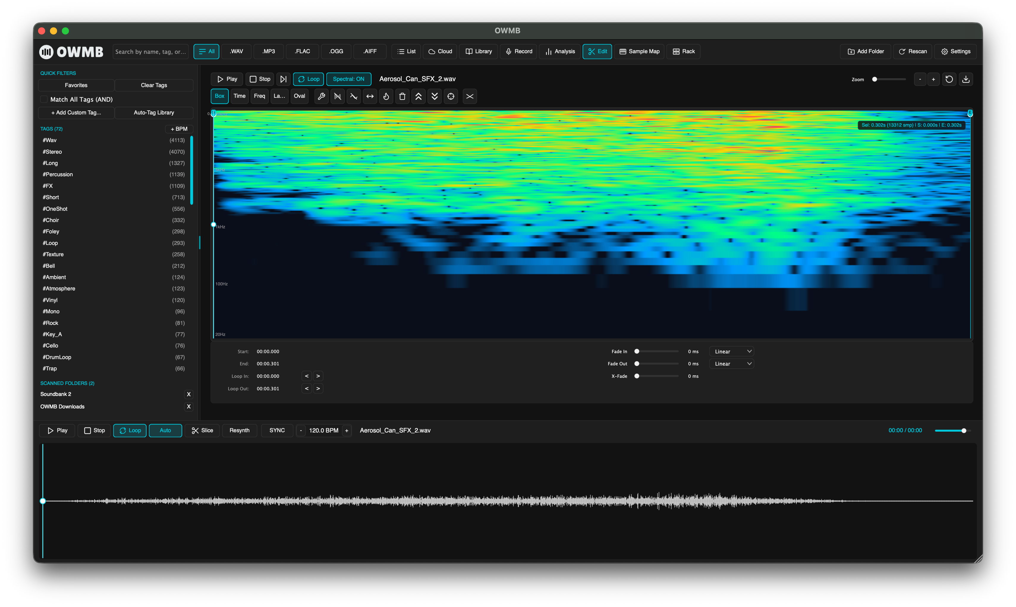 OWMB Spectral Audio Editor