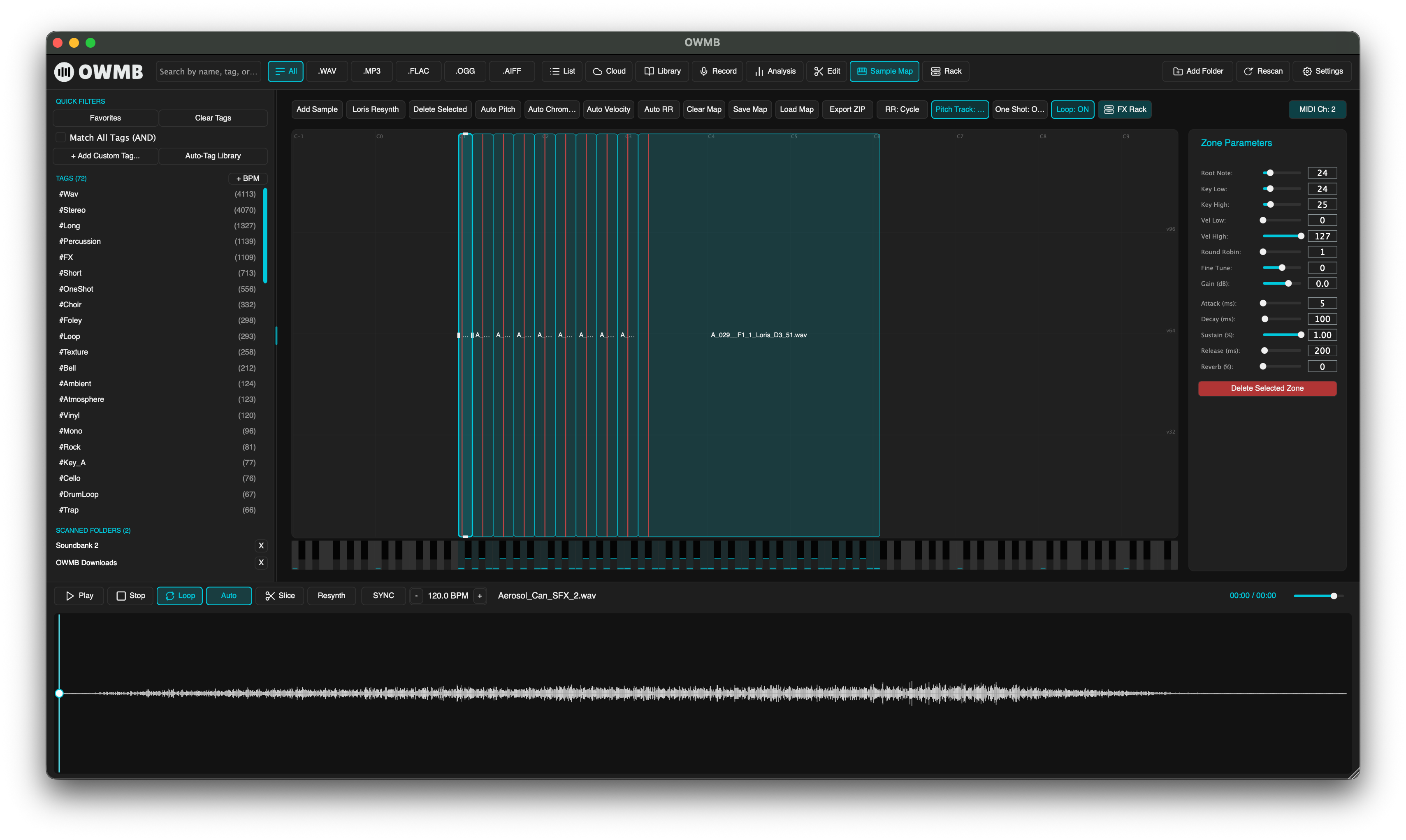 OWMB Keyzone & Multisample Map